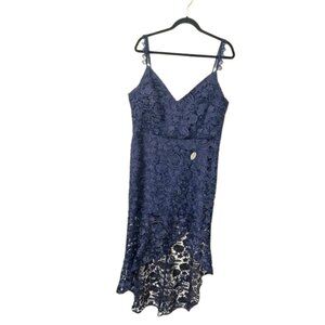 Chic Blue High Low Dress